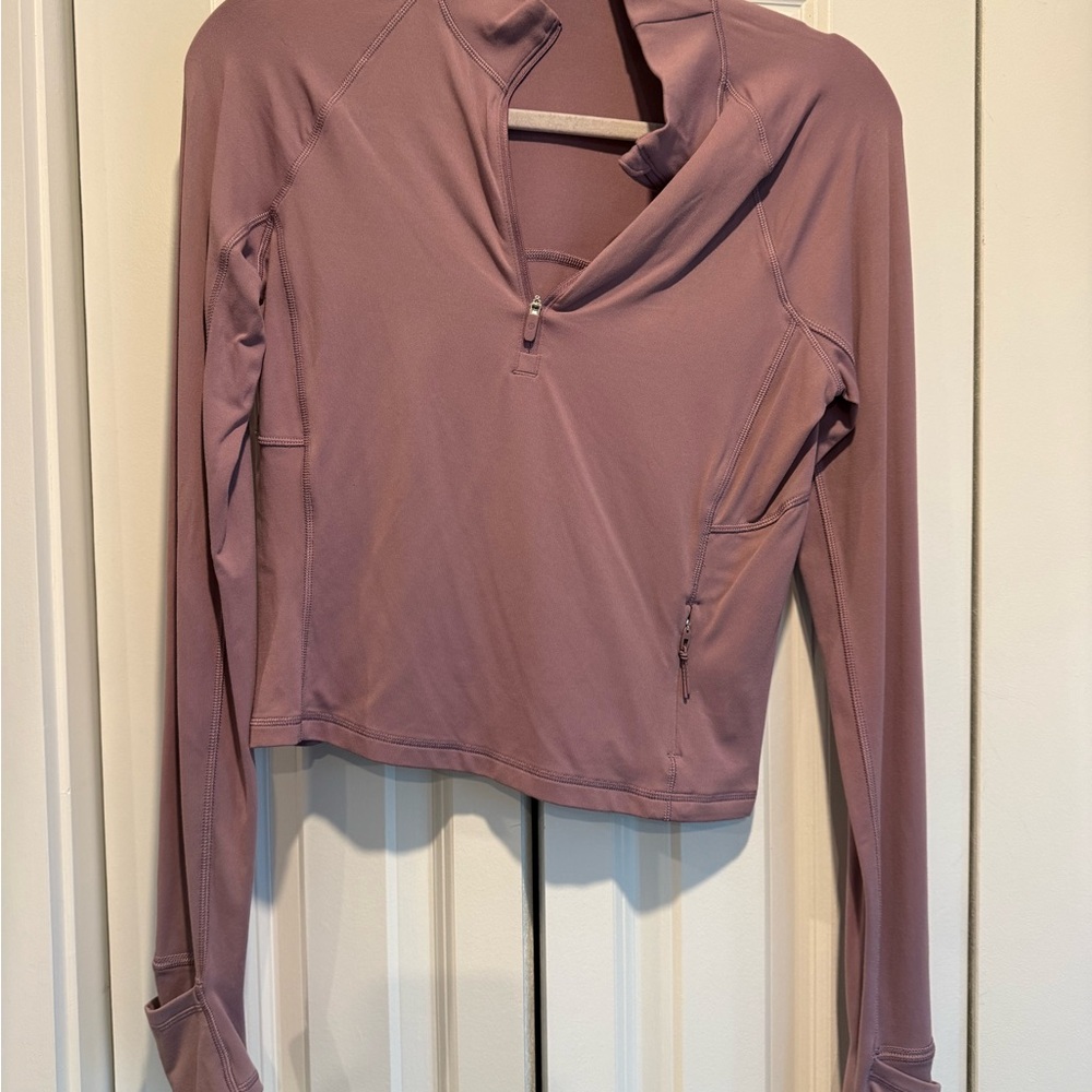 Women's Lululemon It’s Rulu cropped half zip